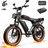 Aairsk X5 20 X 4.0 – kompaktowy rower elektryczny typu fatbike, z wymienną baterią 48 V o pojemności 15 Ah, zapewniającą zasięg do 80 km, schowkiem pod siodełkiem, silnikiem o mocy 250 W, osiągającym