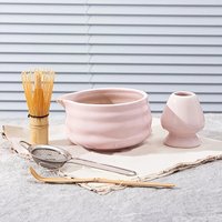 Set of 5, Japanese Matcha Mixer Set, ceramic Matcha bowl with mouth and Matcha Mixer set Matcha set,