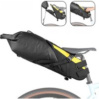 AliExpress Rhinowalk Bike Tail Bag Waterproof 14L Fit Gravel Bicycle Saddle Pannier Bag Bikepacking MTB Travel Luggage Bag Road Bike Bag