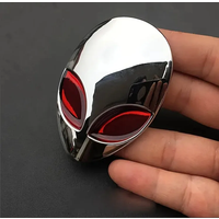 AliExpress NONE Alien Head Auto Heck Emblem Badge Sticker Decal Car Fender Auto 3D For All Car Bike Motobike