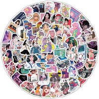 AliExpress 100PCS Cartoon City Pop Girls Waterproof Stickers for Helmet Bicycle Hand Account Pencil Case Decals