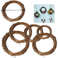 1pcs 10cm 15cm 20cm 25cm 30cm Natural Dried Rattan Wreath Xmas Garland Home Door Wall DIY Decor Gift Christmas etc