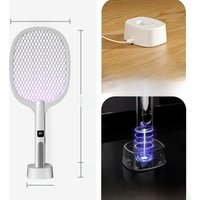 2025 New4000V Rechargeable Electric Mosquito Racket Detachable Handheld Auto Swat Mode Type-C Rechargeable Electric Fly Swatter