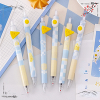 24 Pcs Cheese Egg Button Creative Neutral Pens Set Student School Office Stationery Back To School