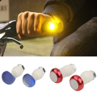 AliExpress NONE 1 Pair Safety Cycling Bike Turn Signal Handle Bar End Plug LED Red Light Lamp Magnetic Handle Light XR-Hot