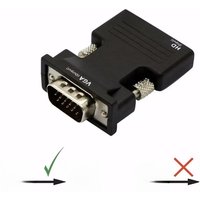 HDMI-compatible Female to VGA Male Converter 3.5mm Audio Cable Adapter 1080P FHD Video Output for PC Laptop TV Monitor Projector