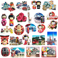 Asia Japan Flavour 3D Fridge Magnet Tourist Souvenirs Refrigerator Magnetic Decoration Articles Collection Handicraft Gift