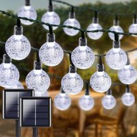 Solar LED Bubble Ball String Lights Perfect for Outdoor Camping Tent Cozy Bedroom Ambiance Garden Easter Christmas Prom Lights