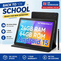 10.1 Inch Android 15 Tablet PC 24GB RAM 64GB ROM Octa Core Tablet with Widevine L1 WiFi Tablet for Students Back to School UK Stock image 4