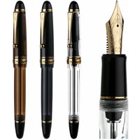 Original Pilot Custom 823 Transparent Demonstrator Fountain Pen 14K Gold Nib Pen Vacuum Filling System High Capacity Ink