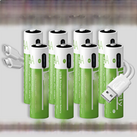 AliExpress Bestely New 1.5v AAA 6800mAh High Capacity Rechargeable Lithium Batteries Type-C USB AAA Li-ion Battery 2000 times cycle with free cable