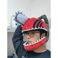 Anime Chainsaw Denji Pochita Hat Cosplay Costume Plush Mask Props Cartoon Adult Unisex Cap Christmas Gifts