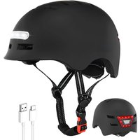 AliExpress GUDOOK Adult Bike Helmet with Light - Bicycle Helmets Men - Women - Front and Back LED Lights for Scooter, Cycling, Skating