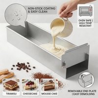 Rectangle Cake Pan Nonstick Tiramisu Pan Cake Baking Tray Aluminum Alloy Tiramisu Dessert Making Molds for Tiramisu Cheesecake