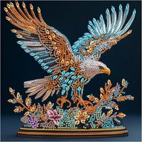 DIY Flying Eagle Special Shape Diamond Art Painting Kit for Adult Beginner,Crystal Diamond Dot Kit for Home Wall Decoration Gift