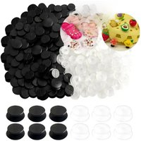 100/200/500PCS JIBBITZ Plastic Round Shoe Buttons For Clogs 12mm, 2 Colors Multicolor for DIY Shoe Wristband Charm DIY Charms