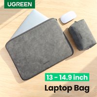 UGREEN Leather Laptop Bag for Macbook Pro 13 14 Macbook Air Laptop Storage Bag Sleeve Case for iPad Pro Air Notebook Bag