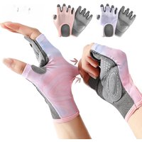 AliExpress gobygo GOBYGO 1Pair Half-Finger Fitness Gloves Cycling Sports Weightlifting Workout Gloves Anti-slip Dumbbell Training Wrist Guard