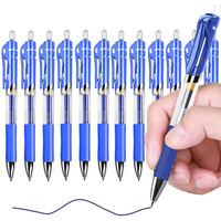 Retractable 0.5mm Blue Ink Refills Gel Pens Colored Aesthetic Stationery Pen Supplies Ballpoint & Office Pencils Writing School