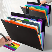 1pc Accordion File Holder Organizer - 13-Grid Design ,A4 Documents and Receipts - Ideal for school, Home and Office Organization