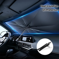 Car Windshield Sunshade - Front Windshield Heat Insulation & UV Protection, Roll-Up Design for Easy Storage - for All Car