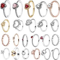 Hot classic fashion 100%925 sterling silver multi-style Romantic heart Zircon ring suitable for women jewelry Valentine's Day