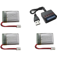 3.7V 220mAh Battery with Charger for HS210 E010 NH010 T36 751823 3.7v lipo battery for JJRC H36 RC Drone Quadcopter Spare Parts