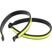 AliExpress NONE 2PCS Bicycle Reflective Trouser Clip Cycling Gear Trouser Carabiner Safe Driving Reflective Warning Sticker Outdoor Seat Belt