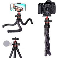 FANGTUOSI 2025 new Flexible Octopus Tripod for Phone Camera DSLR 2in1 Design Tripod With Phone Holder Side Cold Shoe 1/4'' Screw