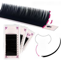 Abonnie J Curl Ellipse Flat Lashes Fluffy Volume Eyelash Extension Natural Soft Eyelashes