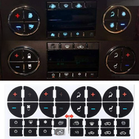 Car AC Dash Button Repair Kit Sticker Dash Board Decal for Buick Enclave Chevy Avalanche Silverado Tahoe GMC Acadia Sierra Yukon