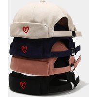 INS Literary Style Heart Love Label Docker Cap Vintage Brimless Hat Skullies Cap Beanie Hats Landlord Sailor Cap Men and Women