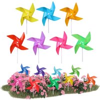 10/20pcs Colorful Windmills Plastics for the Yard Garden Lawn DIY Outdoor Decoration Four Leaf Windmill Bird Protection TMZ