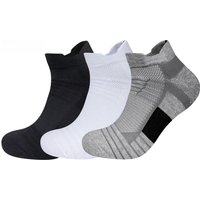 AliExpress NONE 1/3/9 Pair Men's Cycling Sport Socks Basketball Running Compression Ankle Sock Black White Anti-slip Bicycle Mtb Cycling Sock