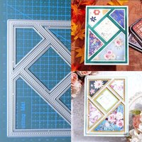rectangle frame background Metal Cutting Dies Stencil DIY Scrapbooking Album Paper Card Template Mold Embossing Craft Decoration