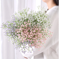 Gypsophila Artificial Flowers Bouquet 108 Head White DIY Plastic Fake Floral Bouquets Arrangement Wedding Home Indoor Decoration
