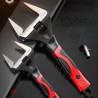 AliExpress NONE Adjustable large open end wrench Universal wrench CR-V Steel Machinery shop repair tool Car motorcycle bicycle wrench Hand tool