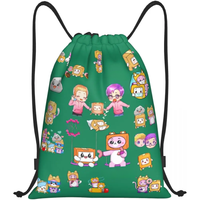 Custom Animated Anime Movies Lankyboxs Drawstring Backpack Women Men Sport Gym Sackpack Portable Training Bag Sack