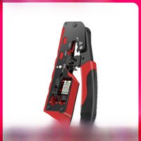 ZOERAX RJ45 Cat7 Crimp Tool compatible for Cat7/6a/6 Network Cable Connector Cut/Strip Multi-function crimper With Spare blade