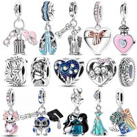 New 925 Sterling Silver Charms Beads Starry Sky Ballet Shoes Love Heart Shape Pendant Fit Original Bracelet DIY Jewelry Gift