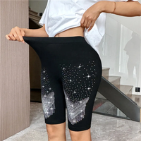 AliExpress MOONBIFFY Women Thin Fitness Short Pants Ladies High-Waist Summer Shorts Bottom Biker Cycling Shorts Bodycon Streetwear female Clothing