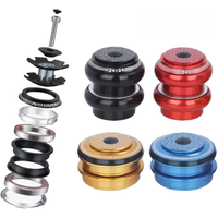 MTB Bicycle Headset 28.6mm Threadless Straight Tube Fork CNC 1-1/8" 34MM Sealed Bearing 44MM Semi-integrated Headset