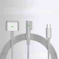 Magenetic PD Charging Cable Indicator Light 1.8M USB Type-C to Magsaf 1 2 Zinc Alloy 100W Charging Cord for Macbook Air Pro