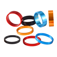 AliExpress NONE 4PCS Kit Bicycle Headset Spacer 5MM 10MM 15MM 20MM Bike Handlebar Stem Spacers 28.6MM Aluminum Alloy Headset Stem Spacer Set