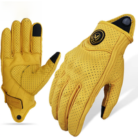 AliExpress ALPINES FOX Breathable Motorcycle Gloves Genuine Leather Perforated Guantes Touch Screen Moto Motorbike Cycling Racing Men Women Goatskin