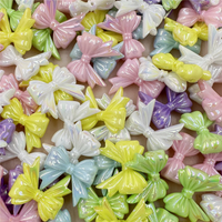 6Pcs/bag 32.3*37mm Big Bowknot Acrylic Loose Beads Jewelry Making For DIY Beading Necklace Bracelet Crafted Findings