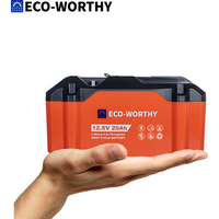 ECO-WORTHY 12V 20Ah Portable Lithium LiFePO4 Battery for Trolling Motor Camping