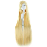 40" 100cm Long Straight Wig Anime Costume Wig Long Straight Cosplay Wig Party Heat Resistant Synthetic Hair Wigs