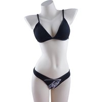 Sexy Gothic Bikini 2024 Women Letters Ghost Print Swimsuit Split Bathing Suit Low Waist Y2K Bikinis Sets Beach Swimwear