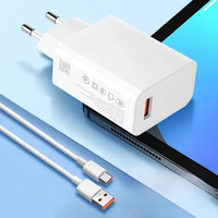 33W USB Charger And 6A Data Cable Quick Charge3.0 Mobile Phone Adapter For iPhone Xiaomi 13 Samsung Huawei Adapter Fast Charging
